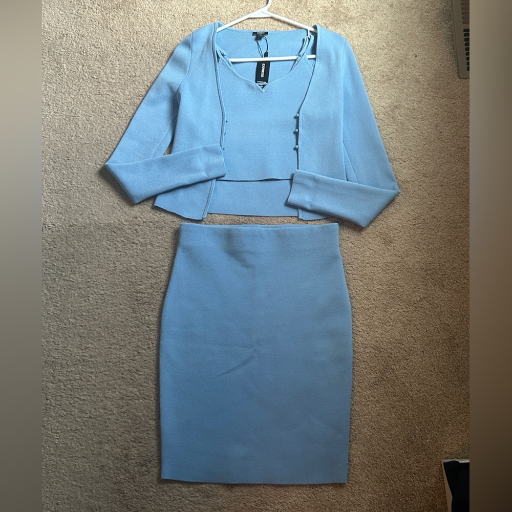 Express 3-piece coordinated skirt set - French blue size S